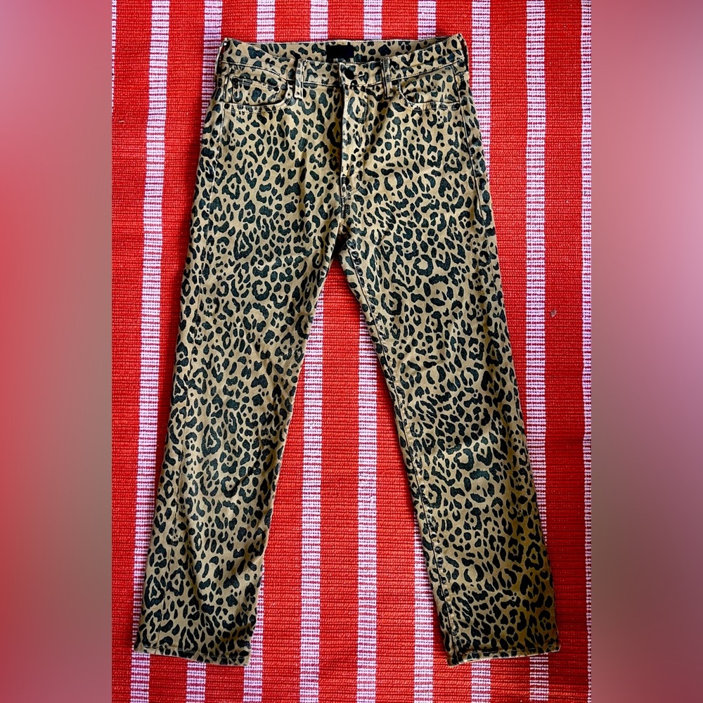 Mother Mid Rise Rider Ankle Cheetah Size 29